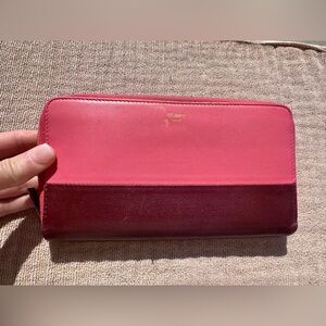 Celine Pink and Burgundy Wallet